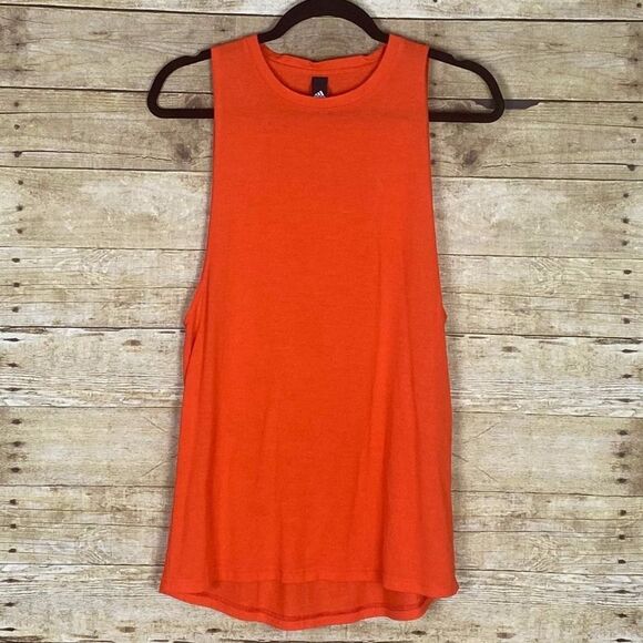 ADIDAS SLEEVELESS LOOSE FIT HIGH NECK ATHLETIC ACTIVEWEAR GYM TANK SIZE MEDIUM - Picture 1 of 2